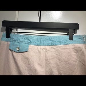 Blue and Pink seersucker skirt by Brooks Brothers